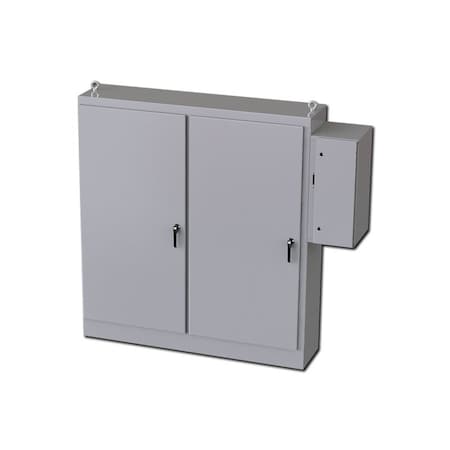 Saginaw Control & Engineering 3 Point Latch with Padlock Handle Electrical Enclosures, 84 in H, 18 in D, 77-3/4 in W SCE-84XD7818G
